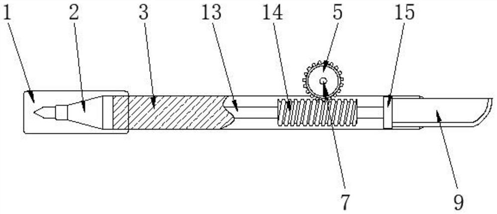 A non-slip obstetrics and gynecology scalpel with controllable cutting depth