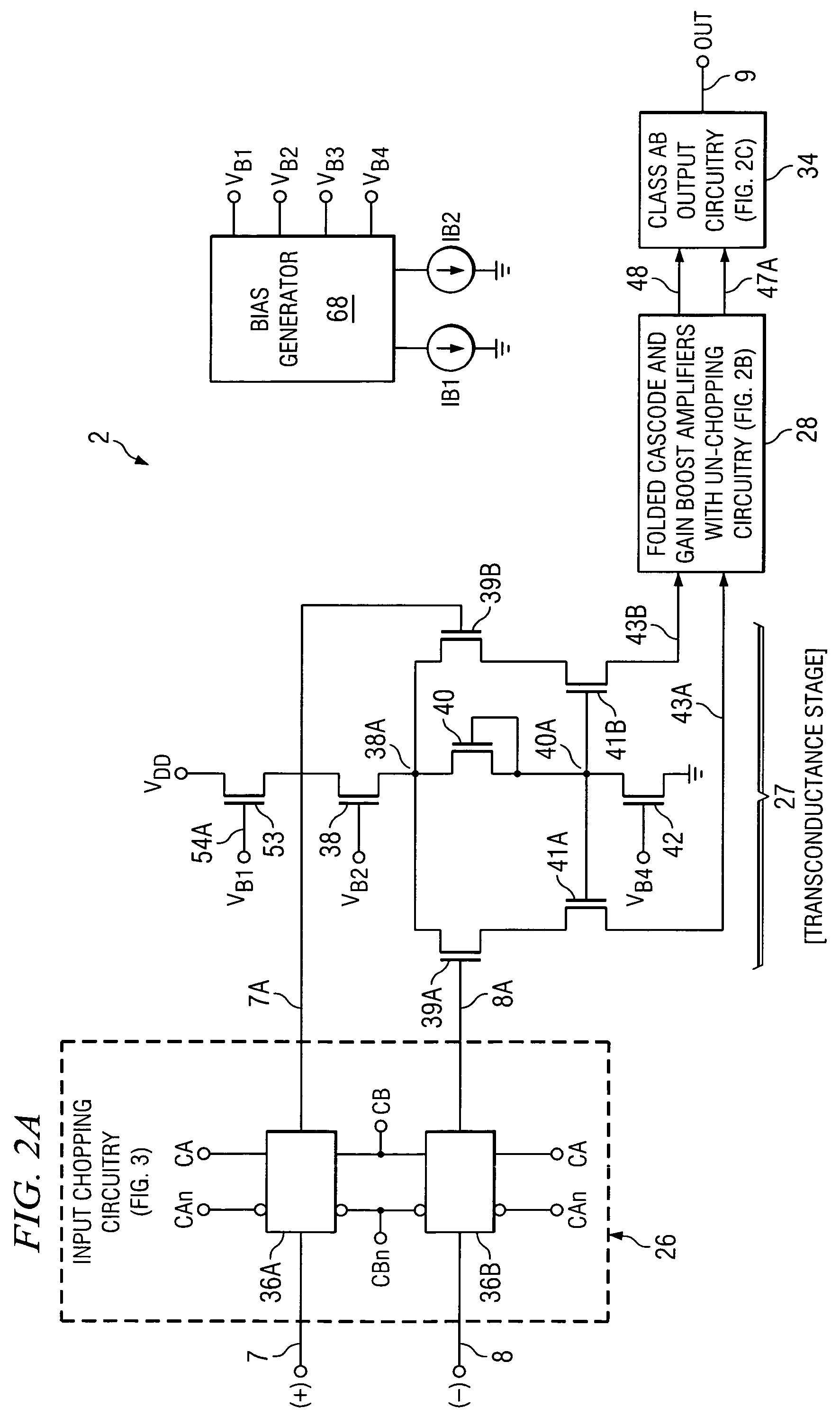 Chopper-stabilized operational amplifier and method