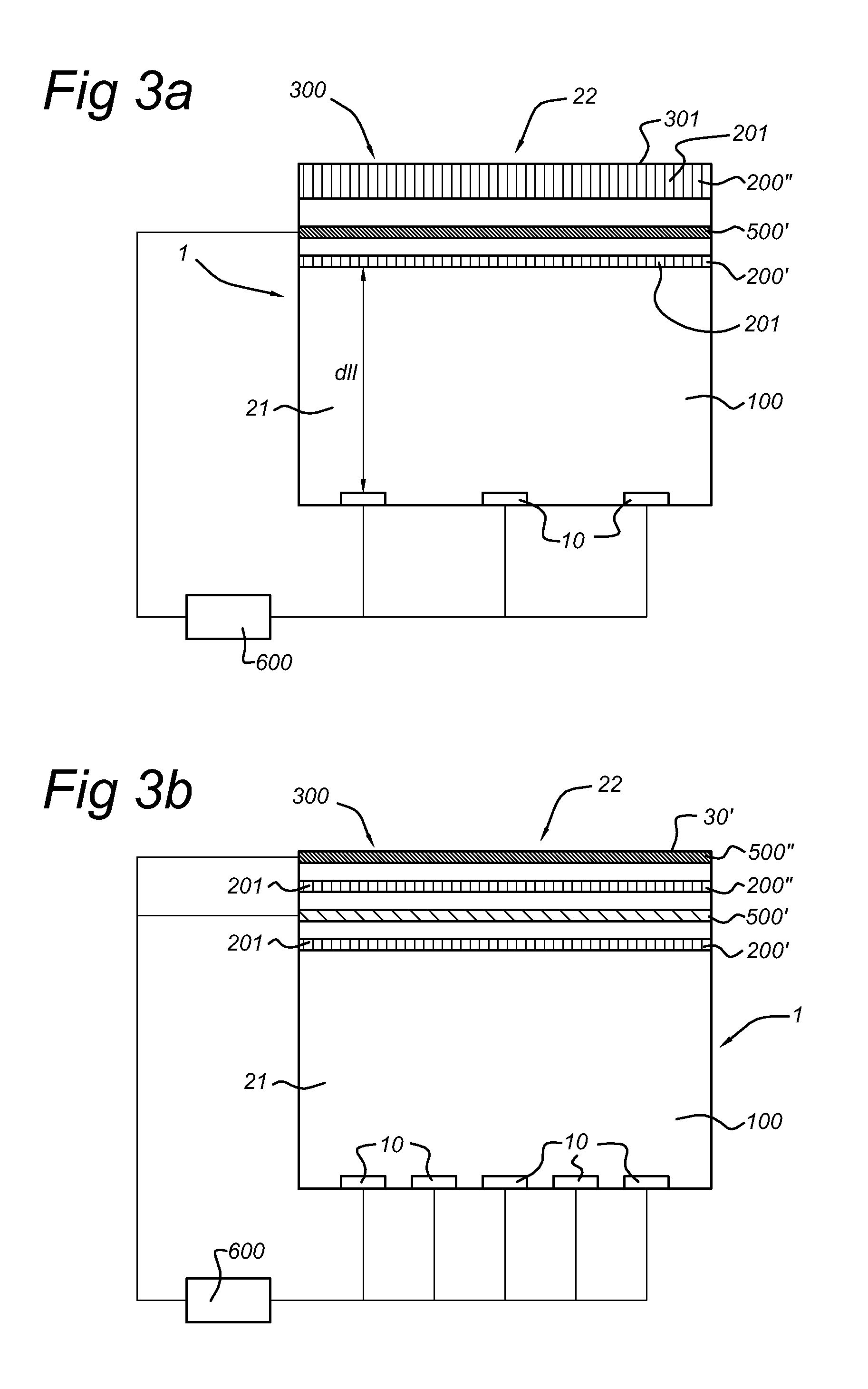 Illumination device with electrical variable scattering element