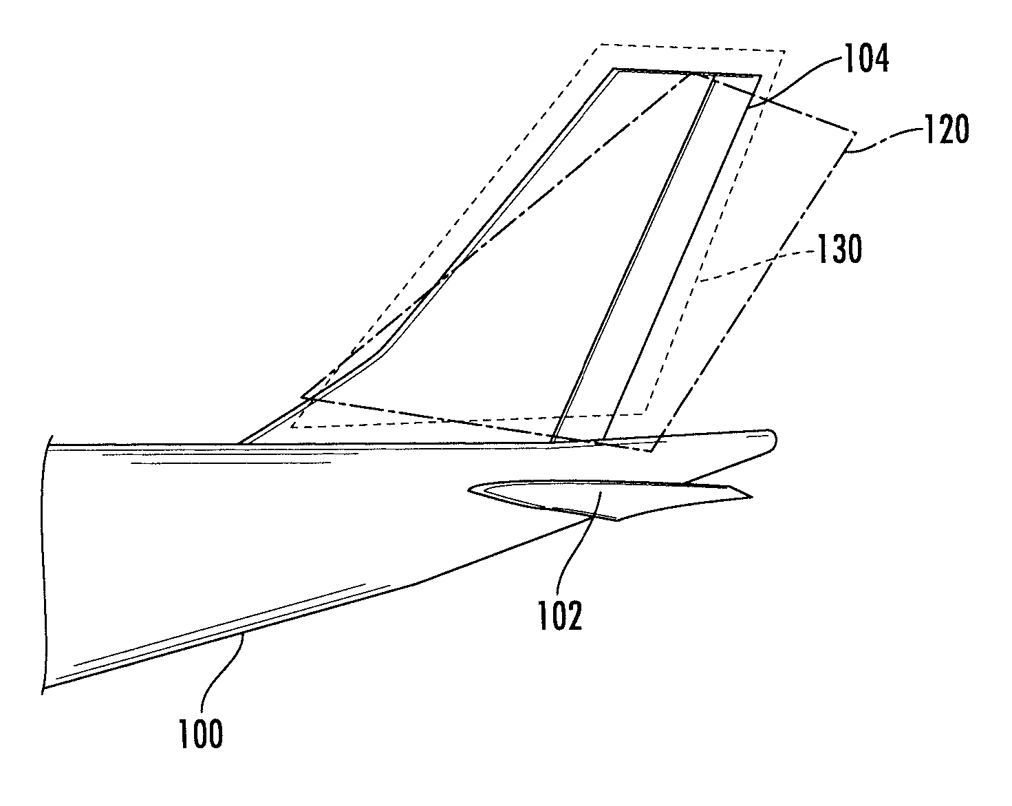 Aircraft vertical stabilizer illumination light unit and method of operating an aircraft vertical stabilizer illumination light unit