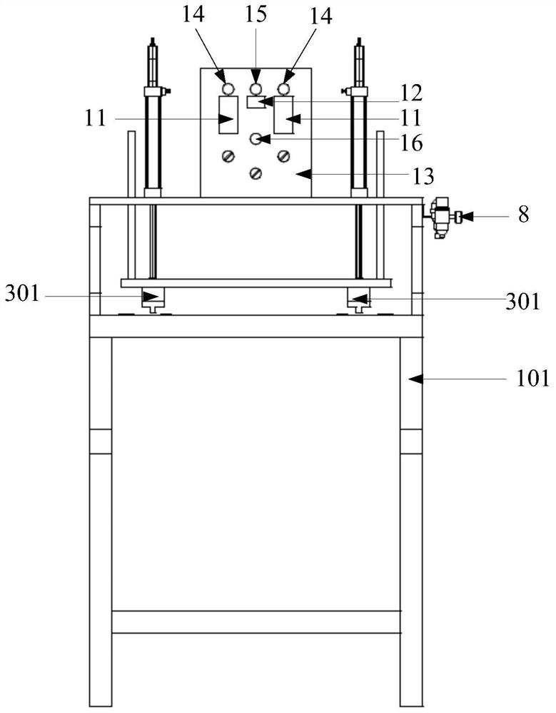 Fixed-point heating and pressurizing curing device