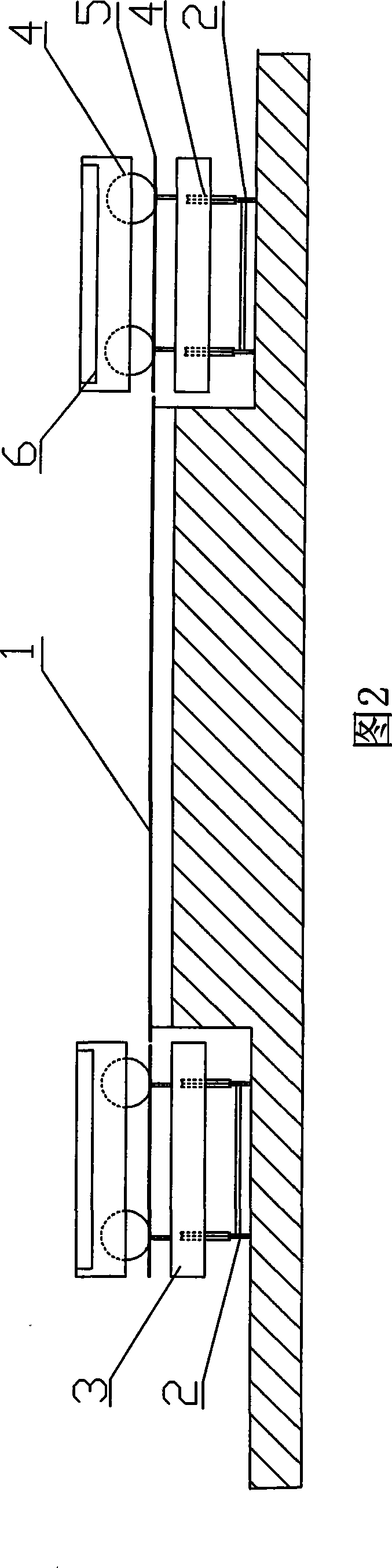Continuous-work stone cutter rail