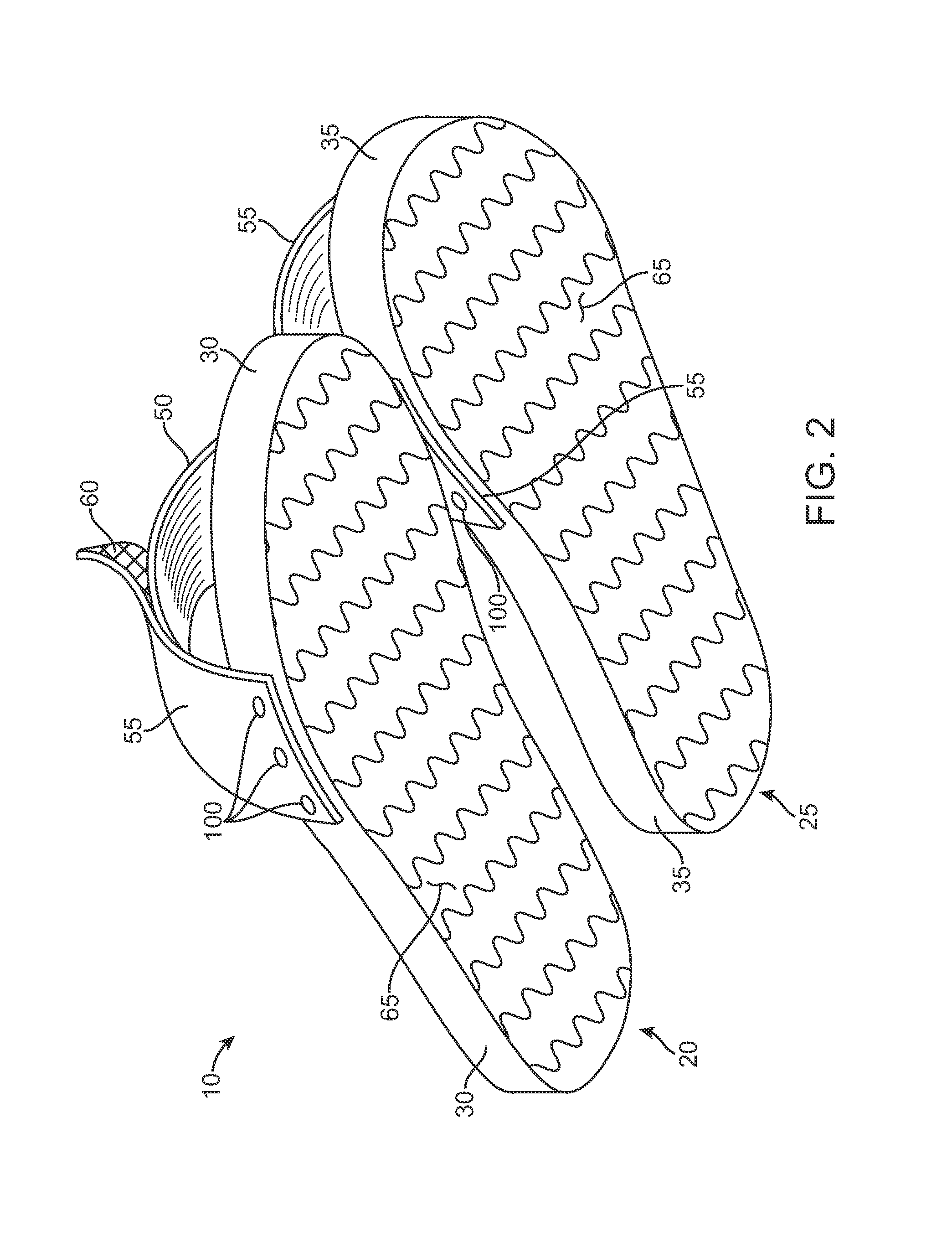 Massaging footwear