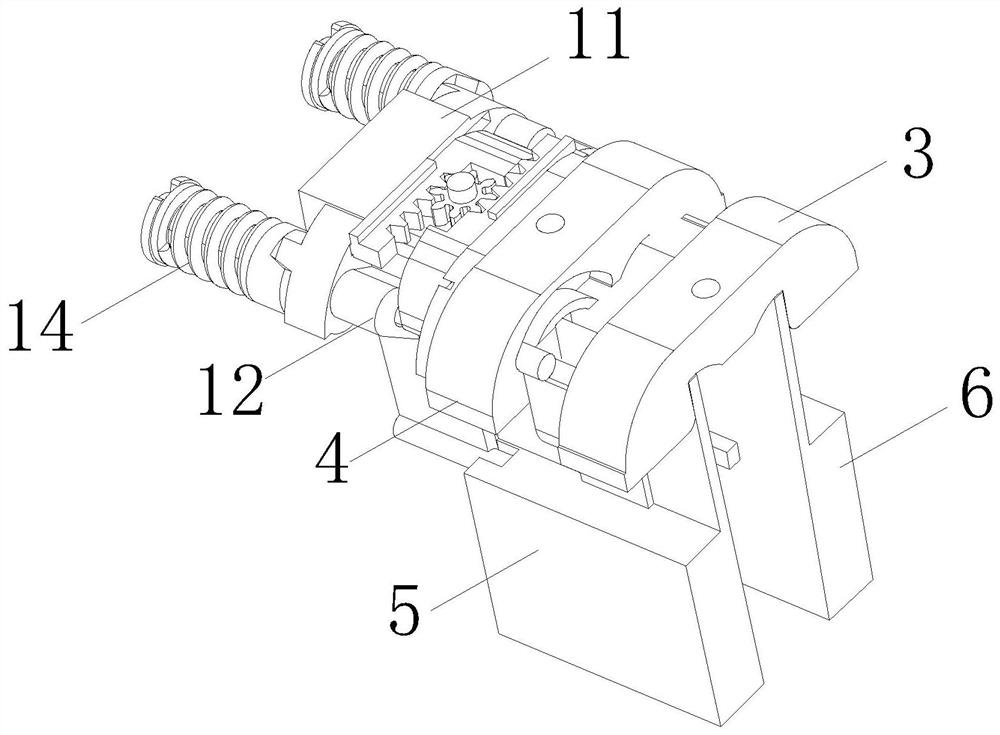 U-shaped inward-folding rotating mechanism straight sliding groove bending