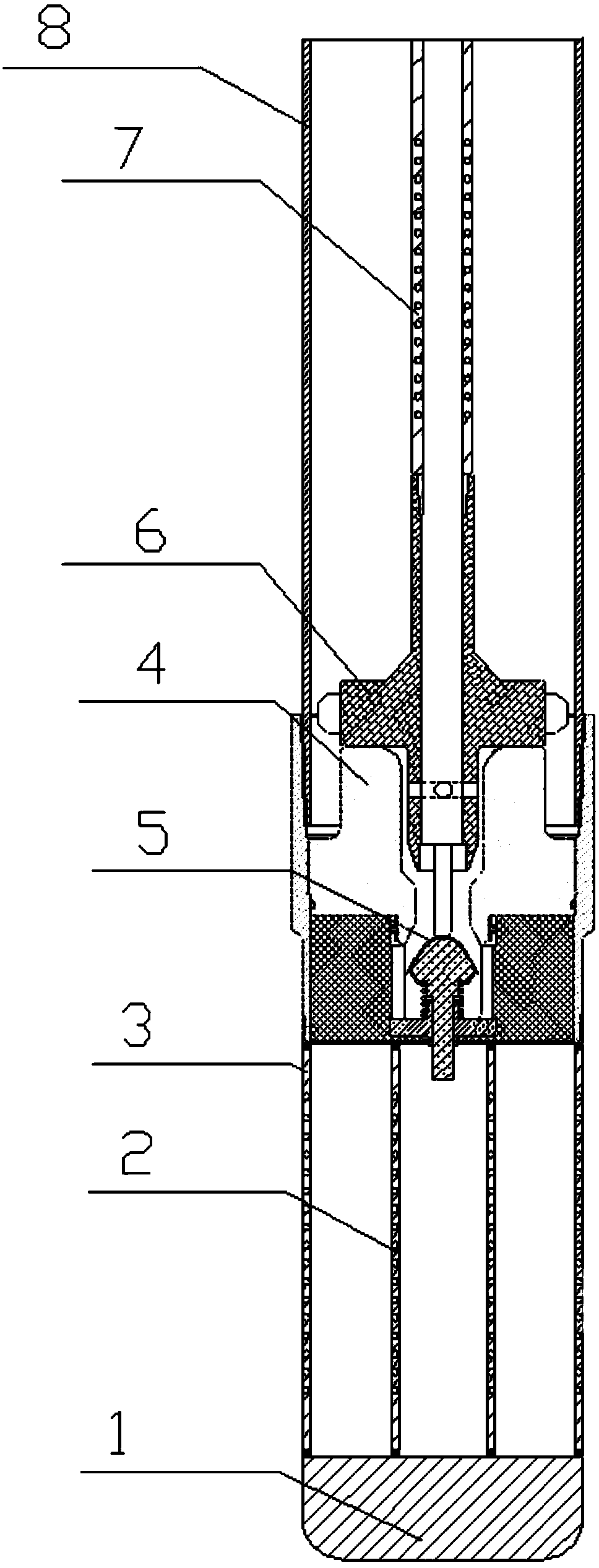 Bottom grout injection system and method suitable for deep well grounding electrode feed bar