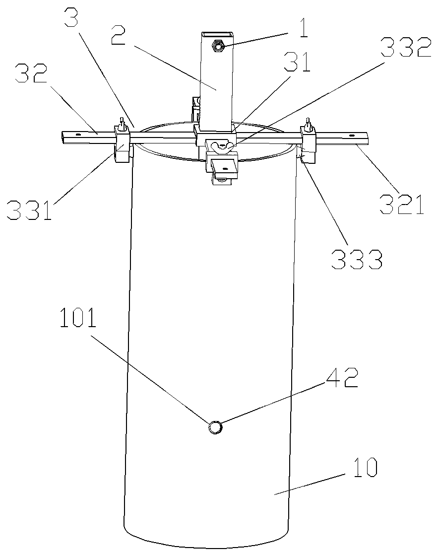 Diesel engine cylinder sleeve lifting appliance and lifting method