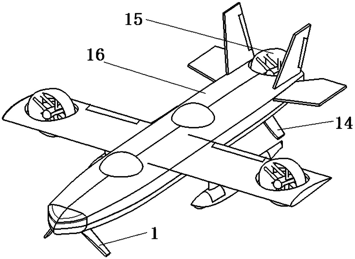 Polyxeny aircraft additionally provided with hydrofoil