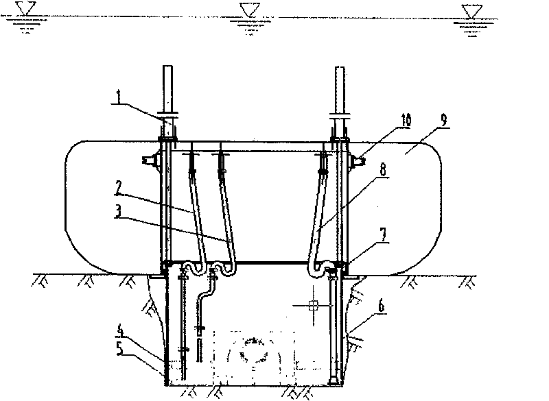 Underwater dry-type repairing work cabin