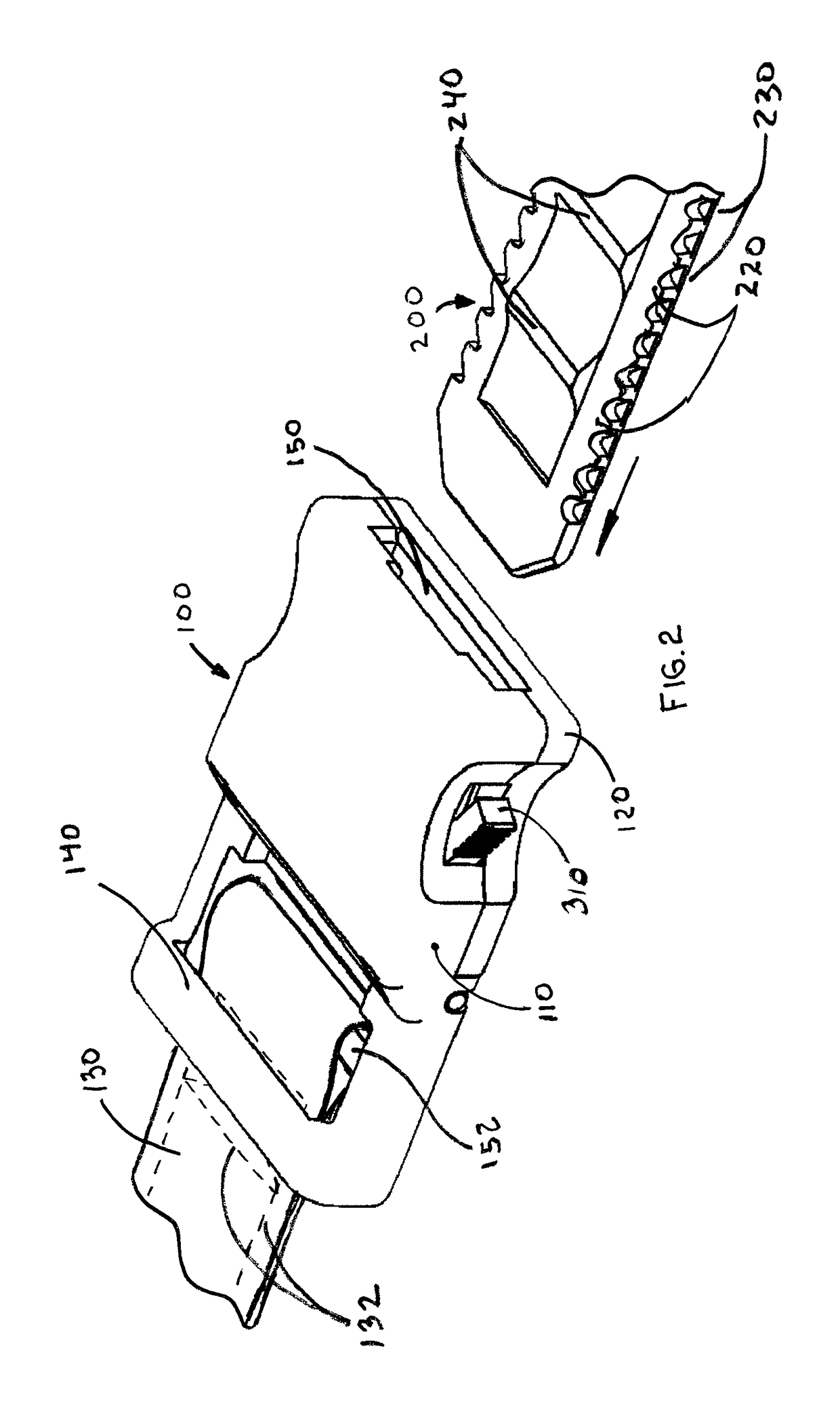 Side release buckle fastener with semi rigid insertion structure