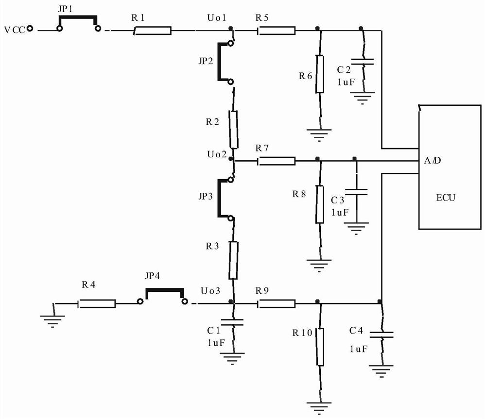 A high-voltage interlock circuit and circuit break detection method for electric vehicles