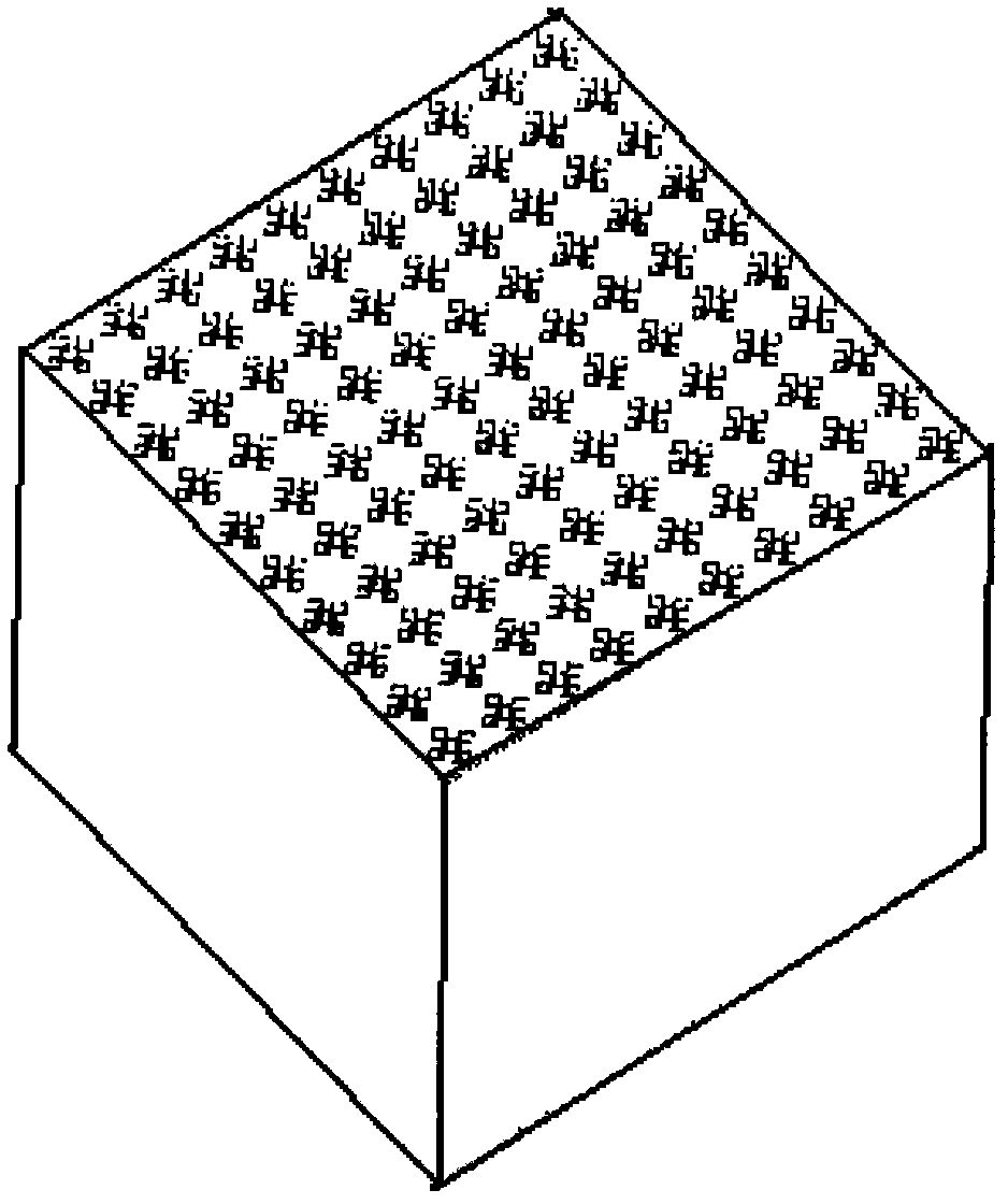 Non-convex section hole-containing phononic functional material structure and manufacturing method thereof