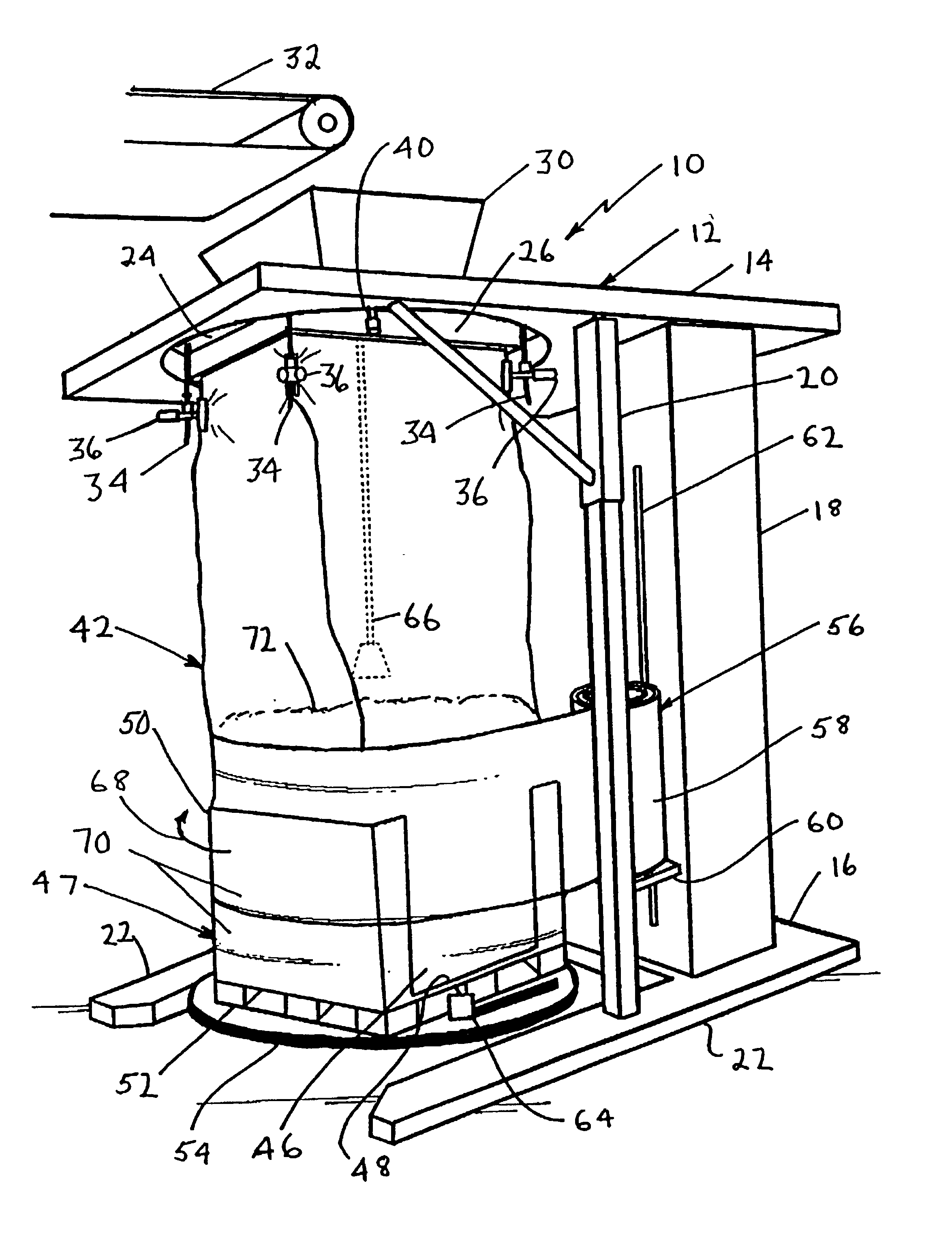 Transportable container for bulk goods and method for forming the container