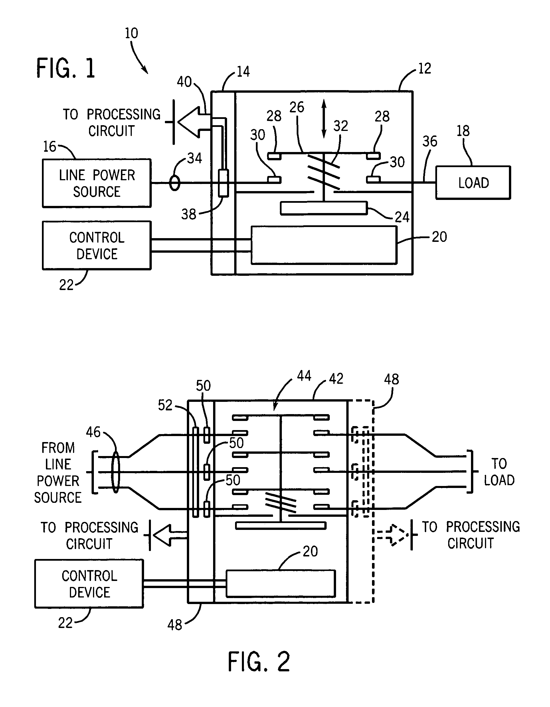 Electrical contractor current sensing system and method