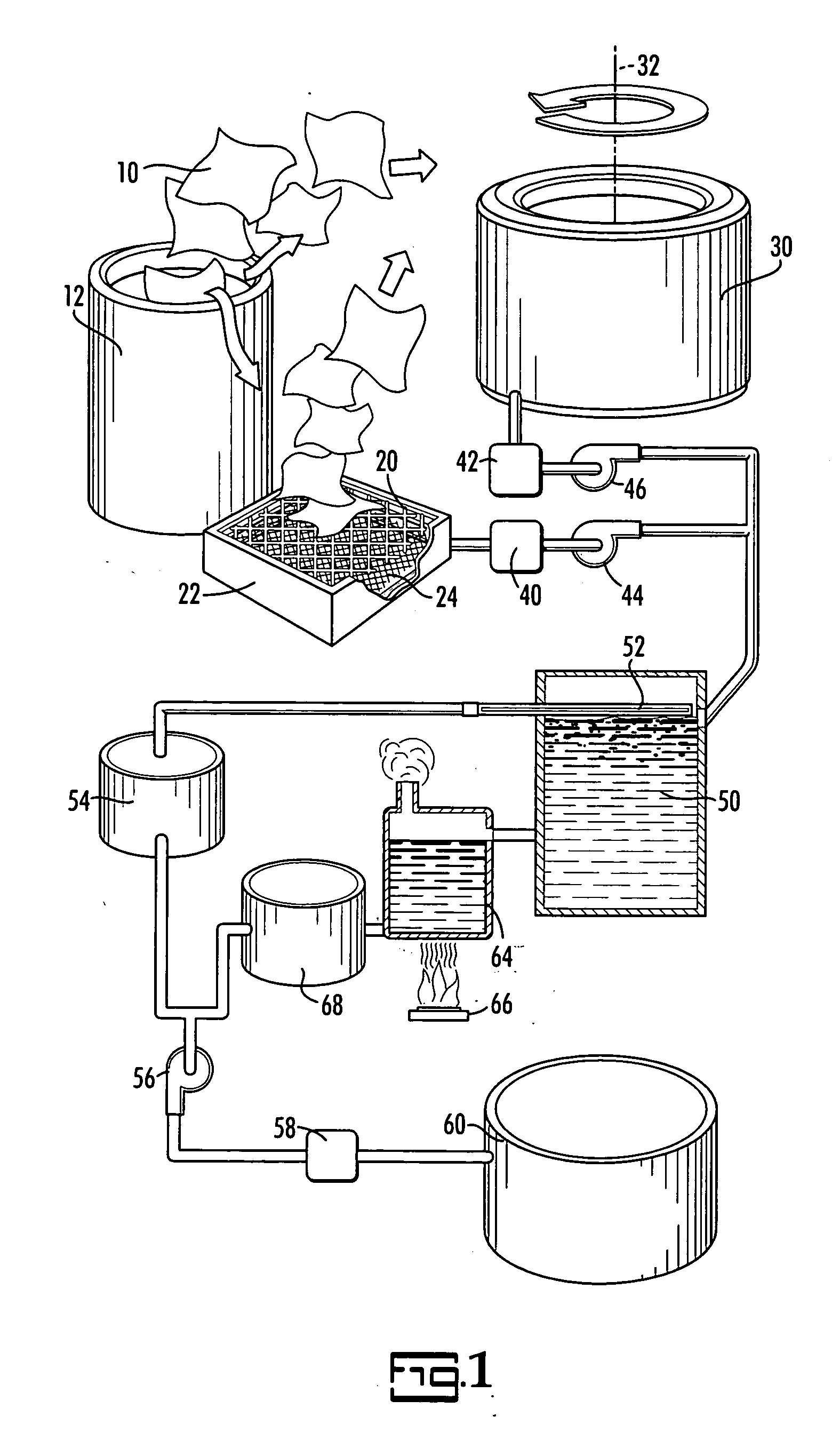 Method for cleaning textile absorbers