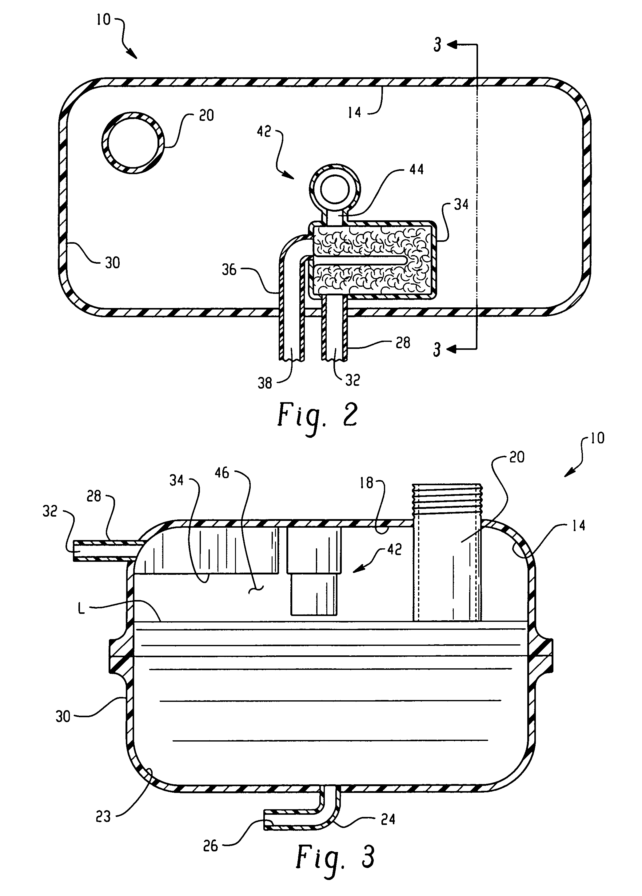 Small engine fuel tank with integrated evaporative controls