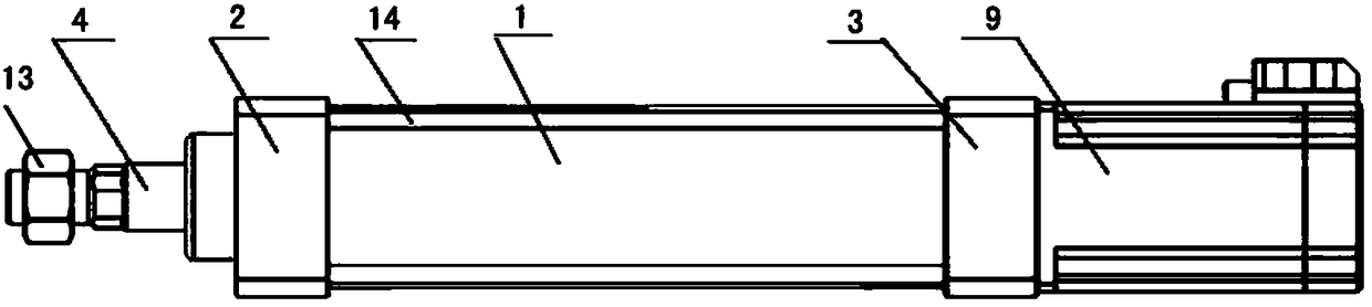 Electric-gas hybrid type piston cylinder structure