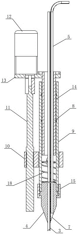 A puncture liquid taking mechanism