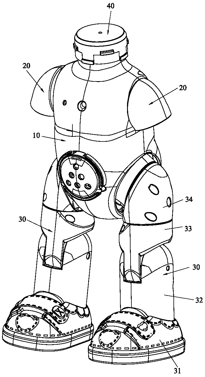 Doll-shaped toy capable of simulating multiple kinds of actions