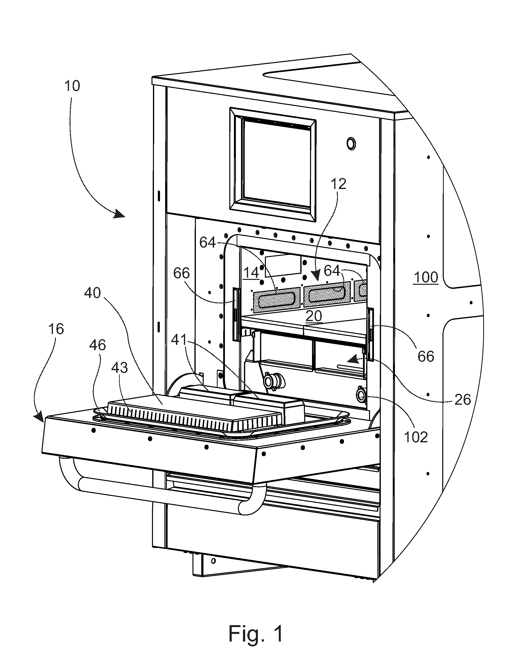 Oven for heating and frying food