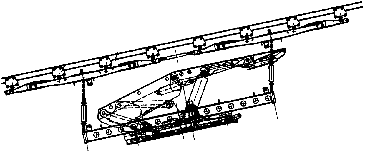 Monorail crane self-balancing compensation heavy hydraulic lifting beam