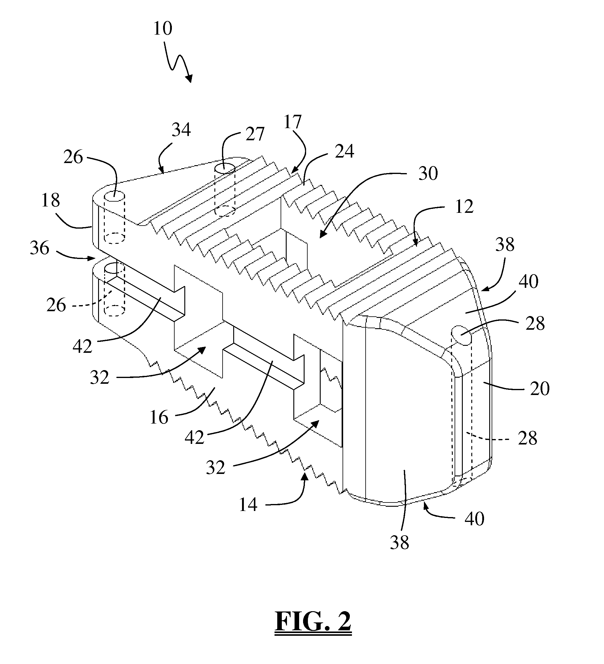 Spinal fusion implant and related methods