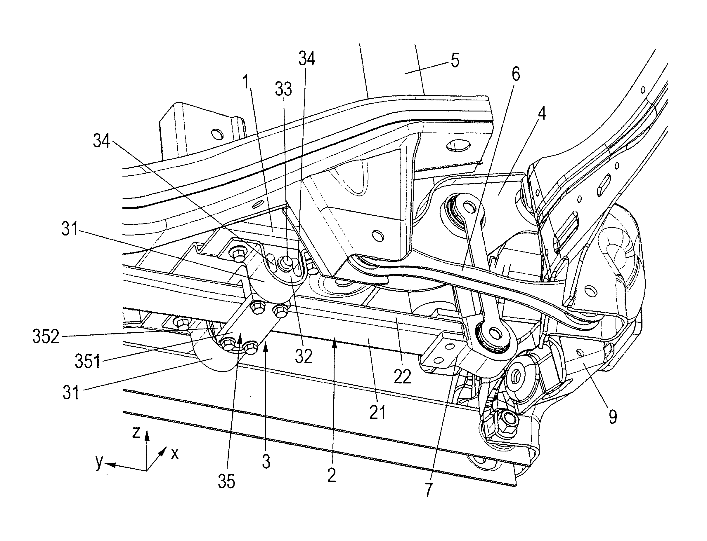 Wheel suspension of a motor vehicle