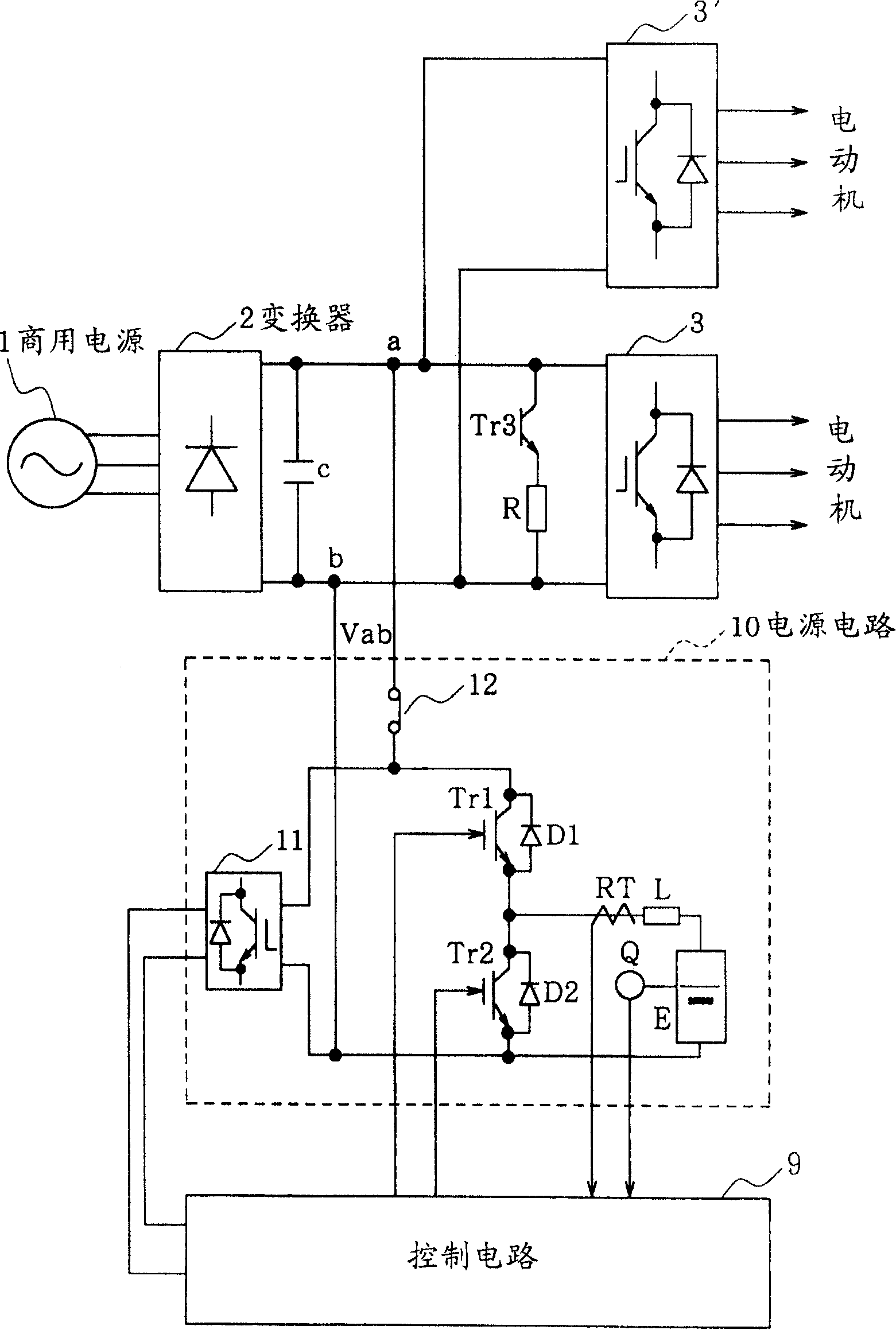 Power supply for AC elevator