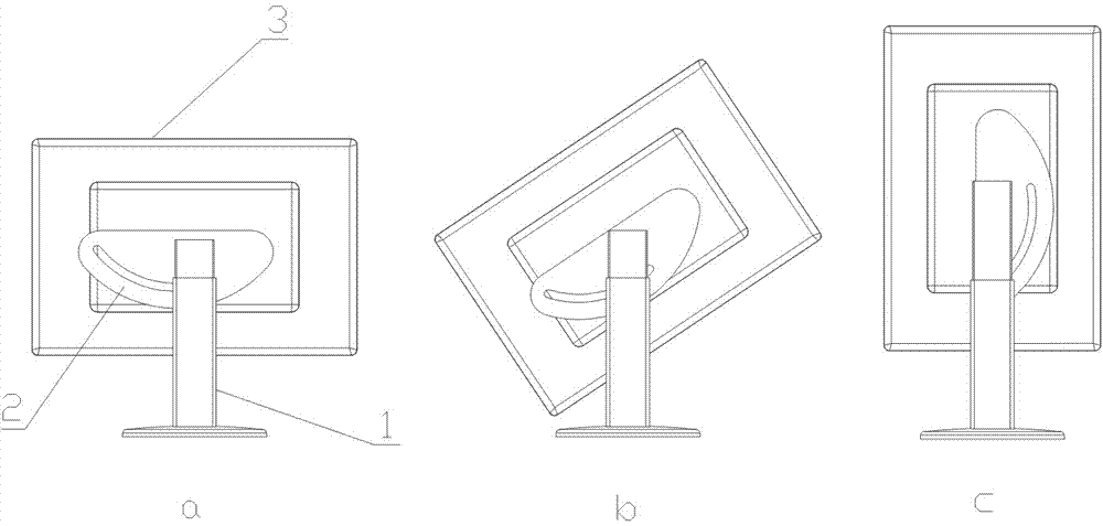 Automatic rotating device for display screens of desktop computers