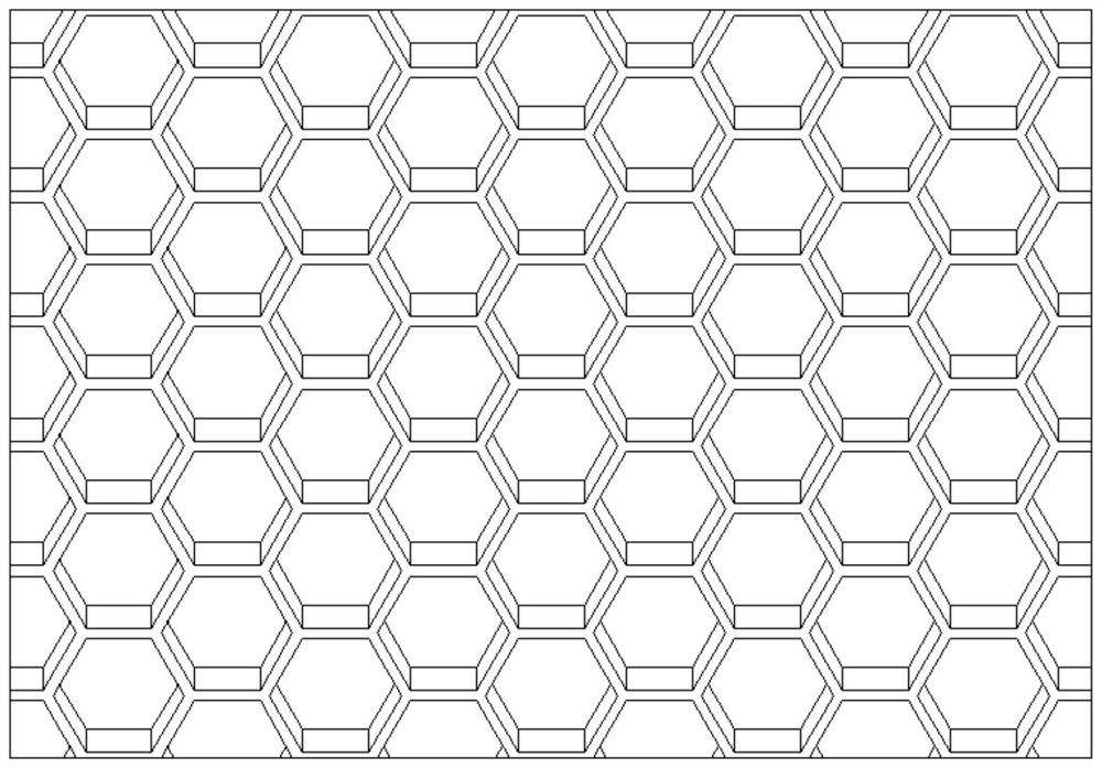 Film acoustic metamaterial of honeycomb flanged structure