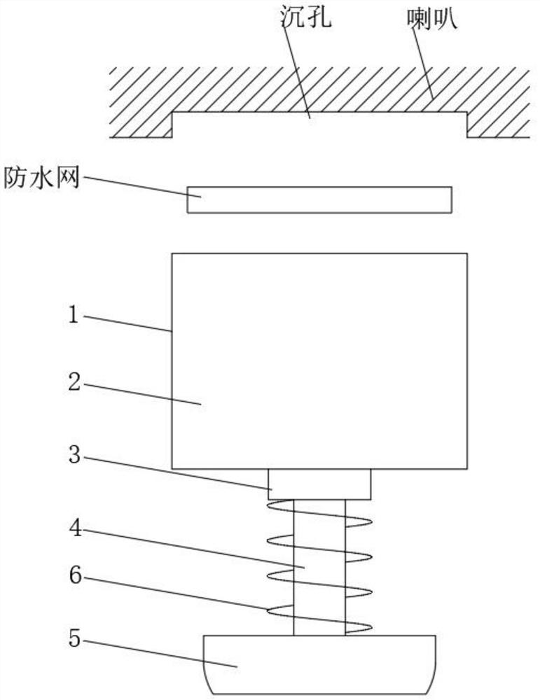 Laying method of waterproof net for loudspeaker