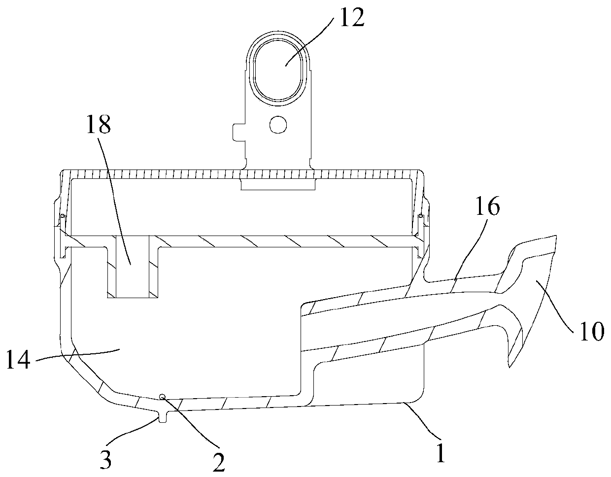 Silencing device and compressor