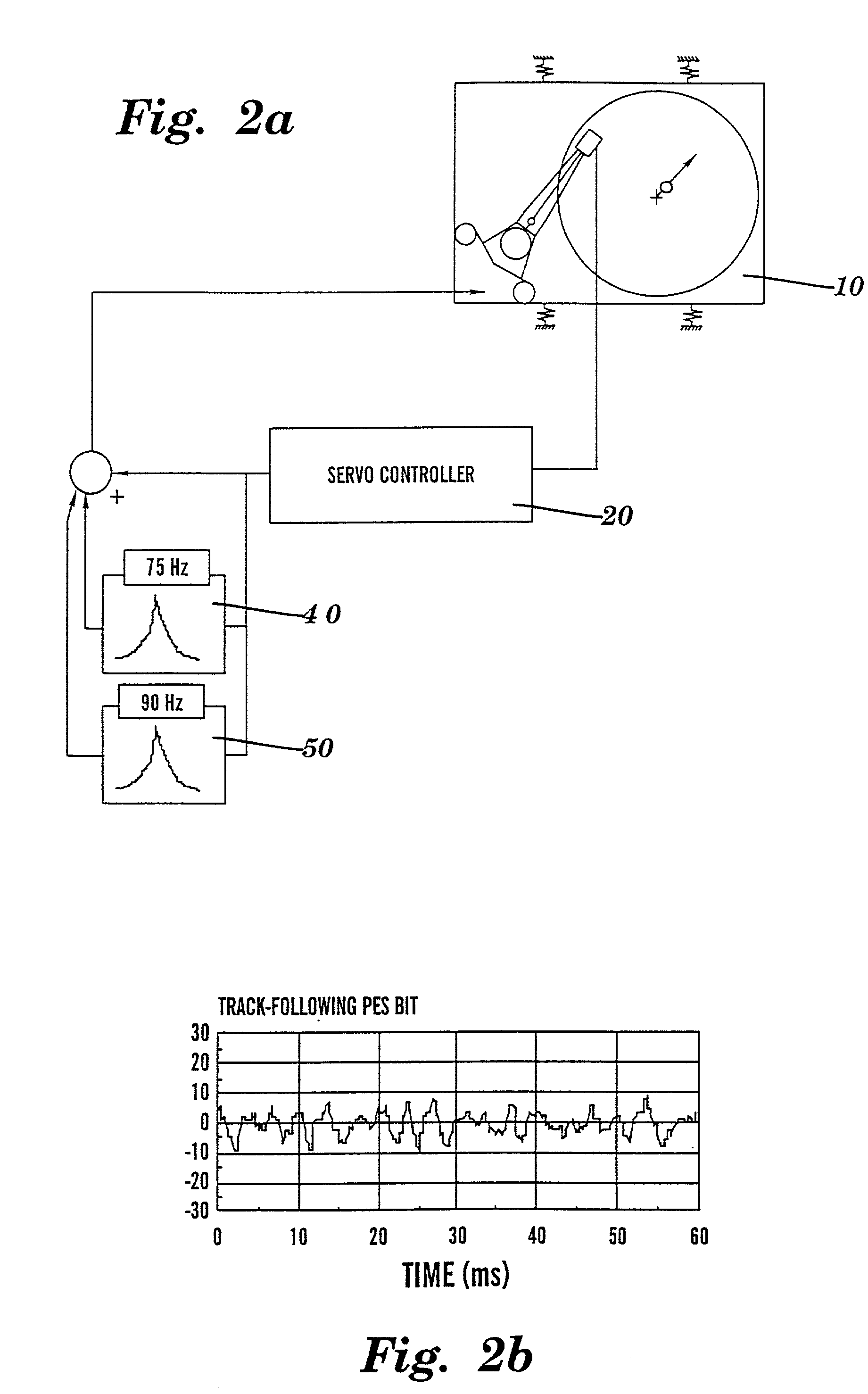 Adaptive vibrations control for servo systems in data storage devices