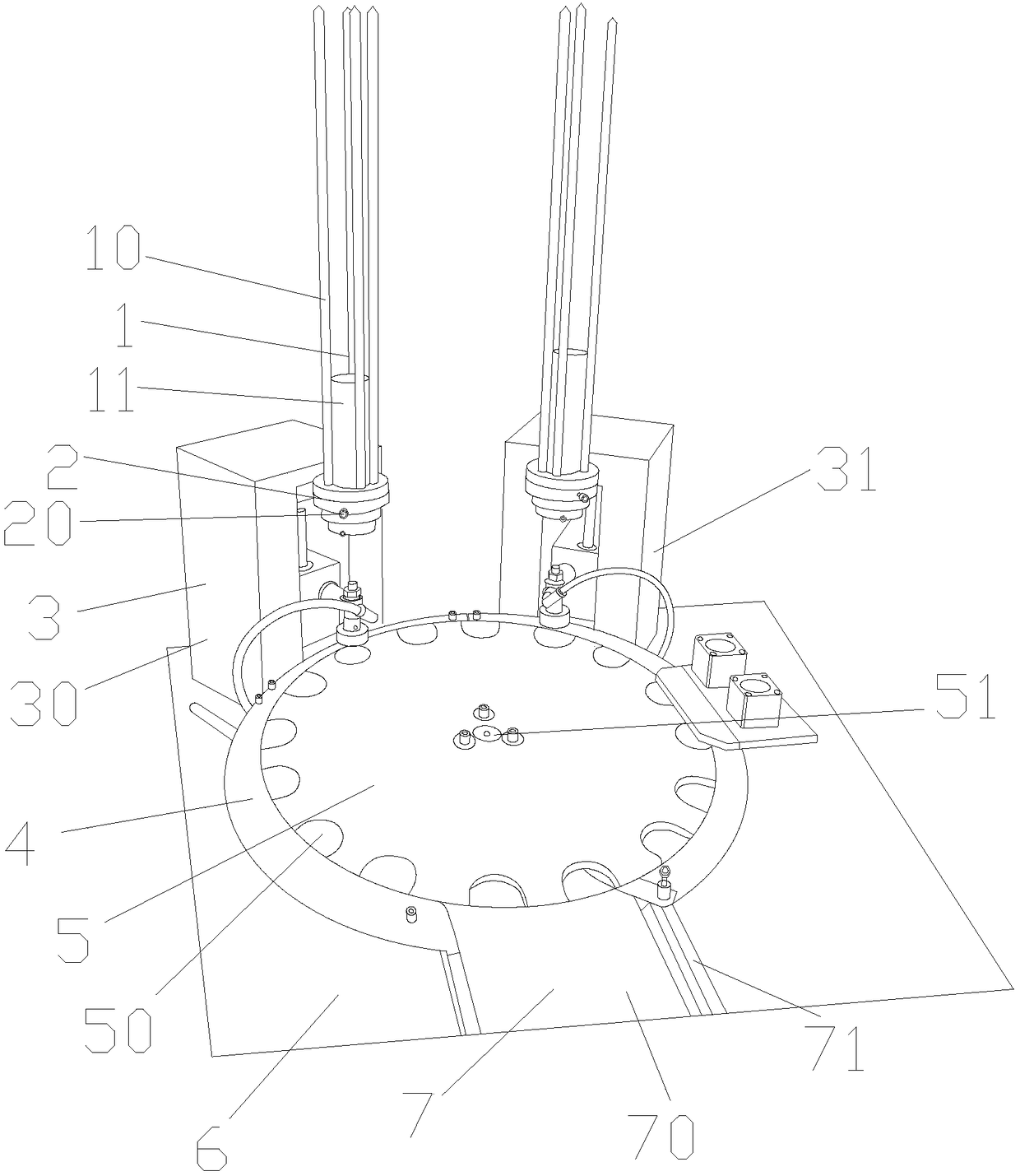 Automatic gasket absorbing system for gasket machine