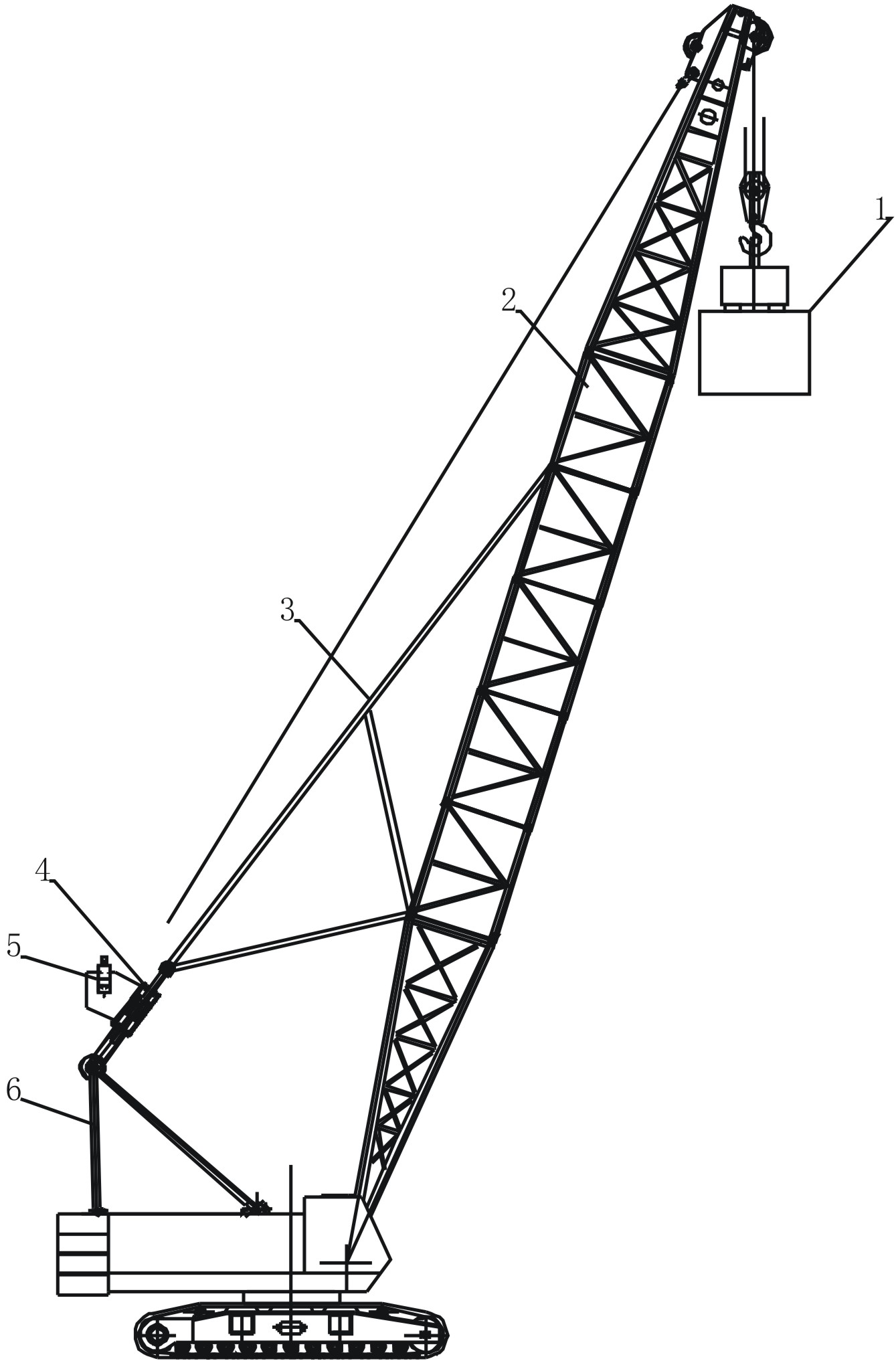 Dynamic compaction buffer damping method of crawler crane