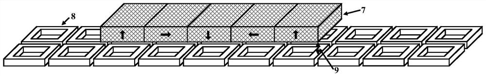 Suspension force disturbance control method for self-guided linear propulsion structure for electric repulsion type maglev track