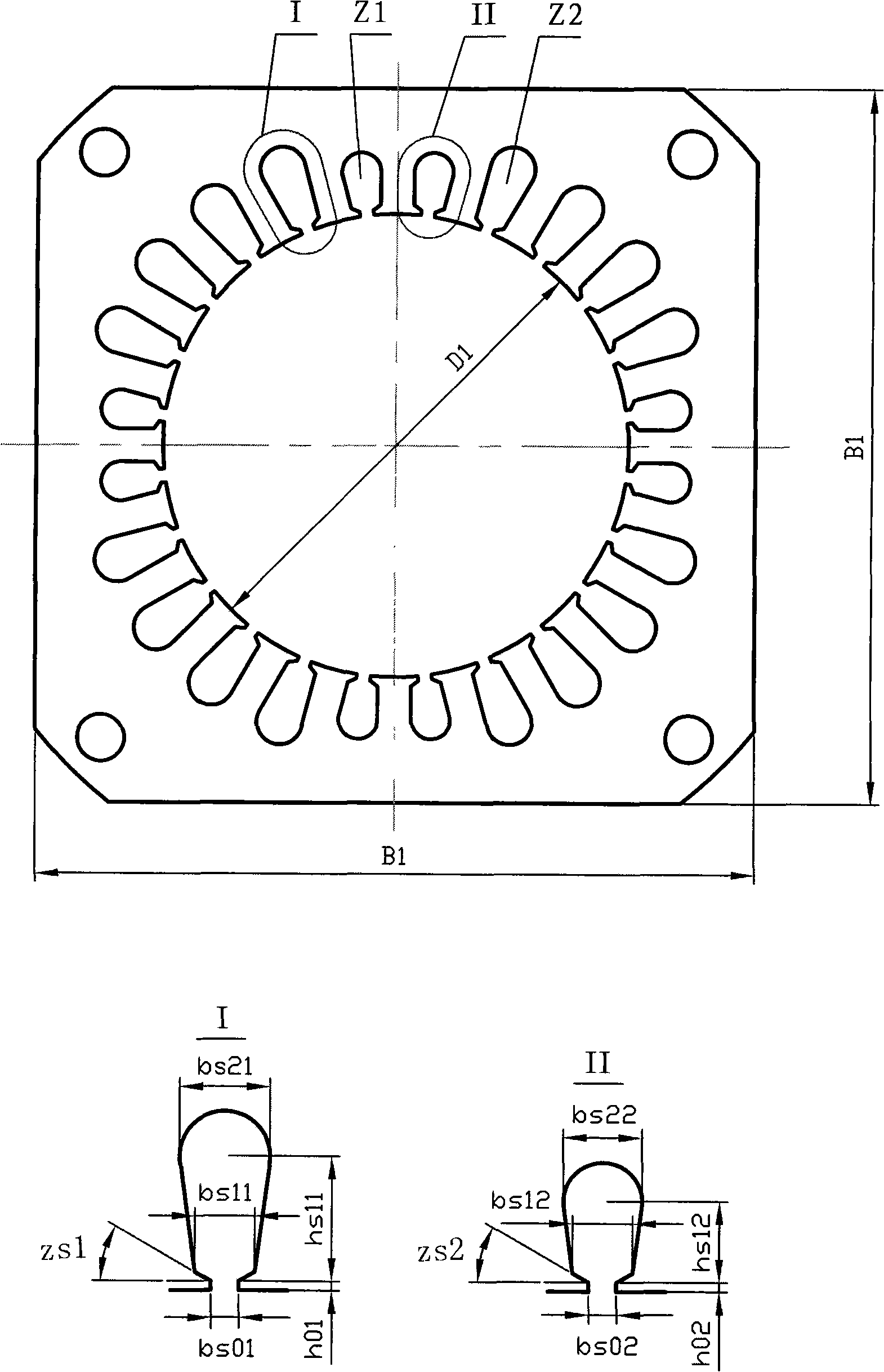 Three-phase winding Y-wiring single phase capacitance run motor for washing machine