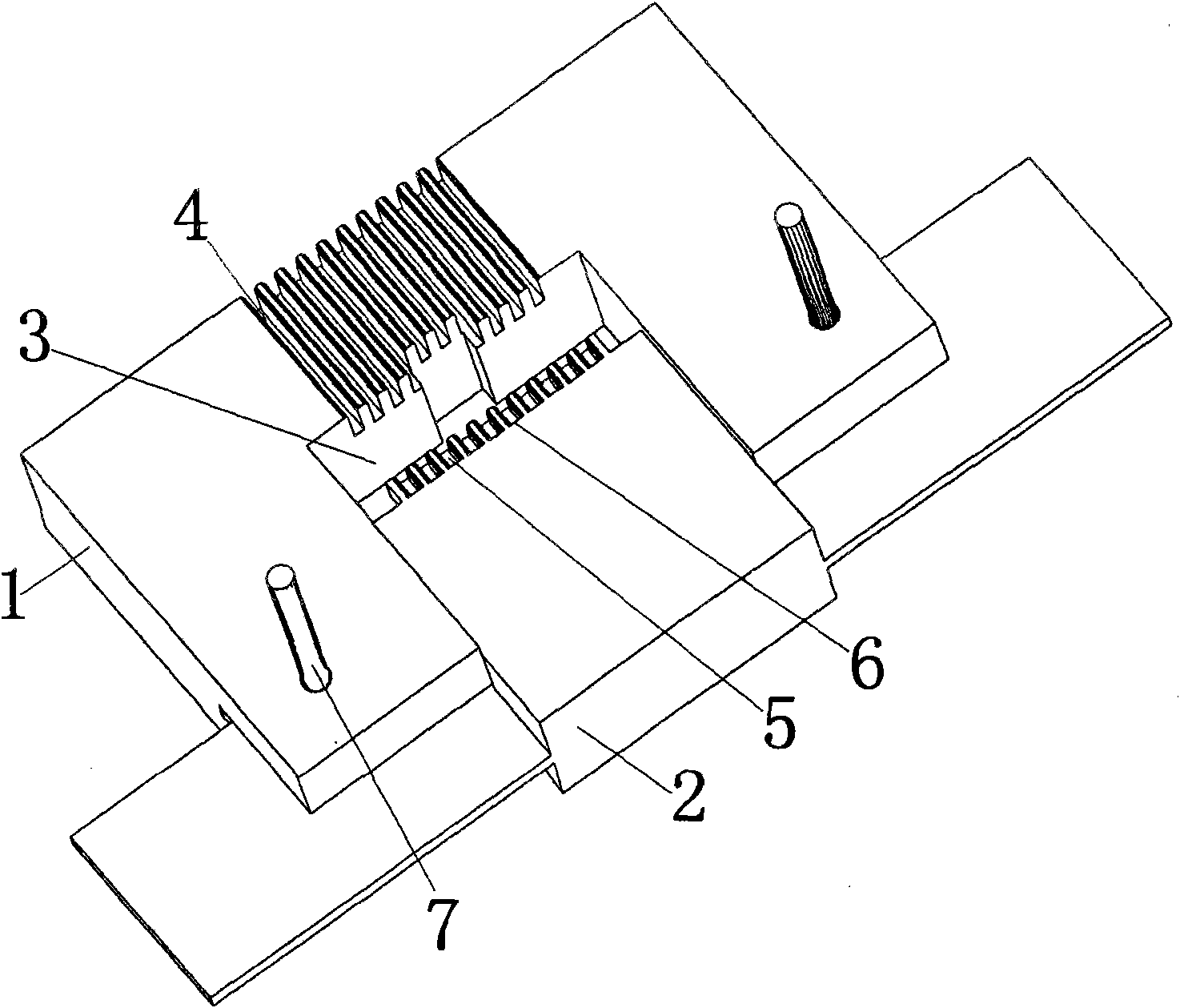 Piercing terminal pressing clamping device