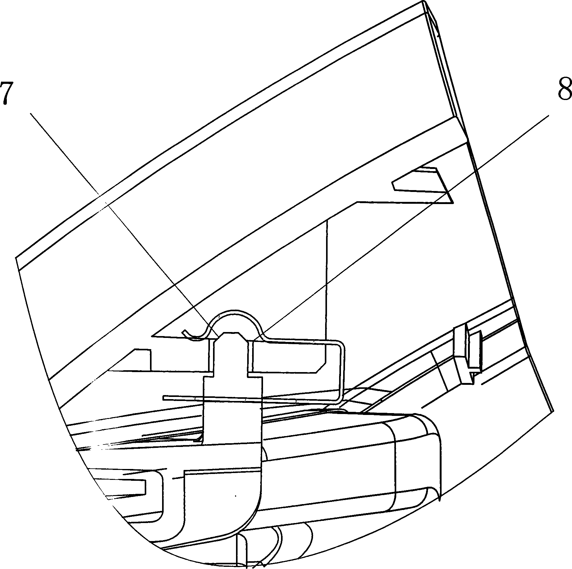 Motorcycle headlamp adjusting structure