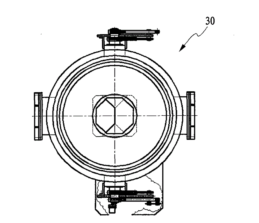 Compact material flow adjusting valve