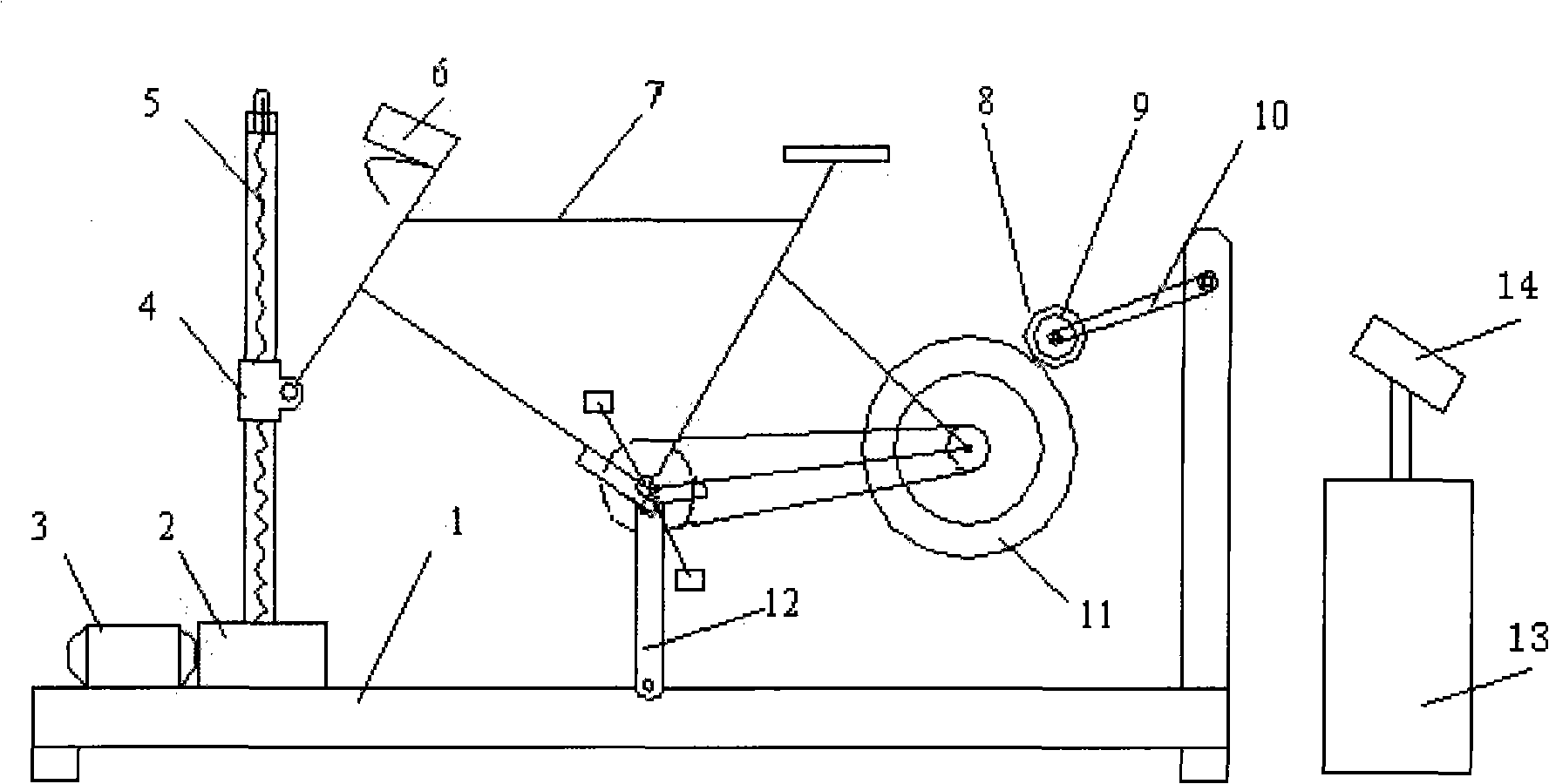 Bicycle simulated training apparatus