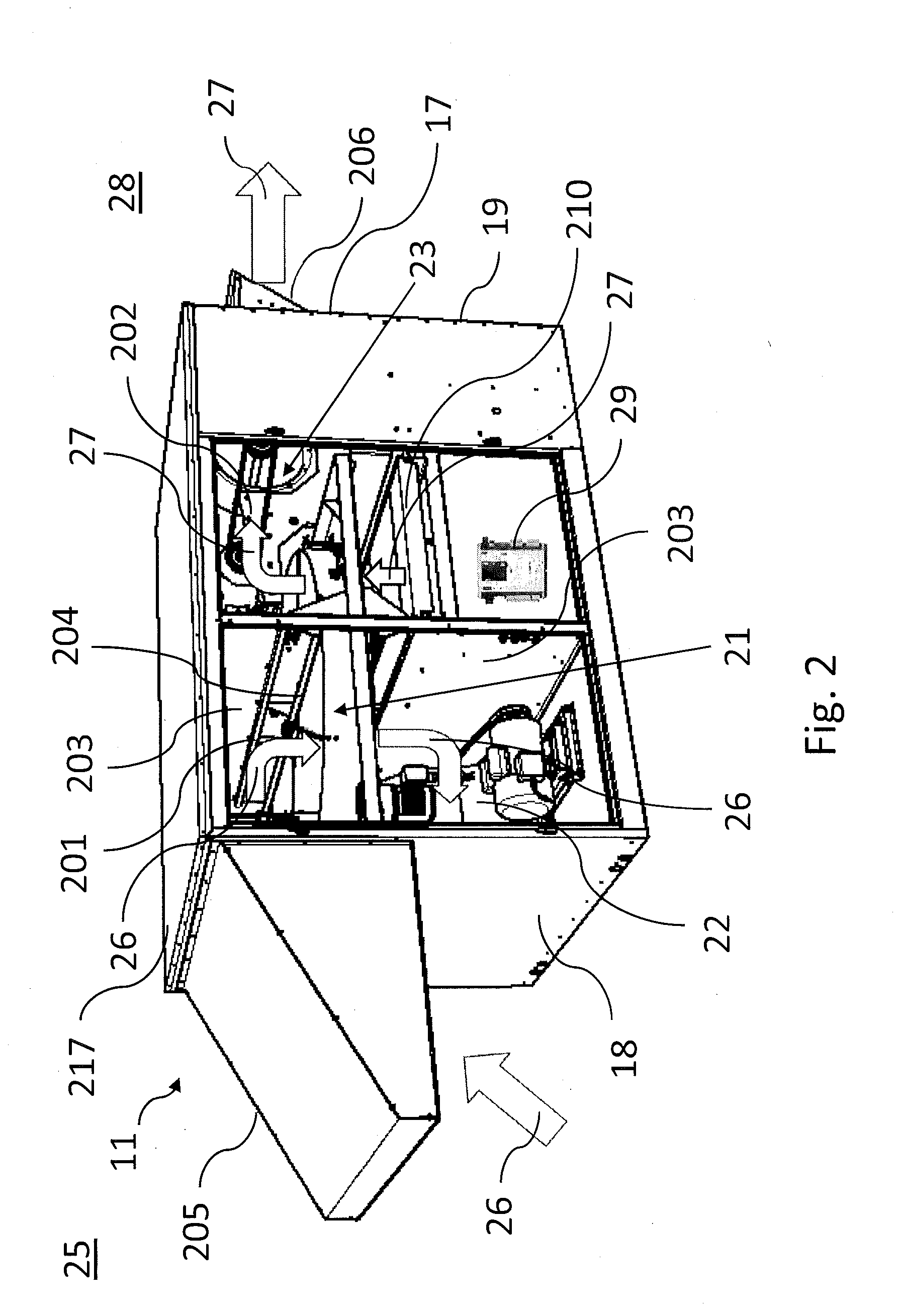 Unit with recovery wheel and economizer and method of control