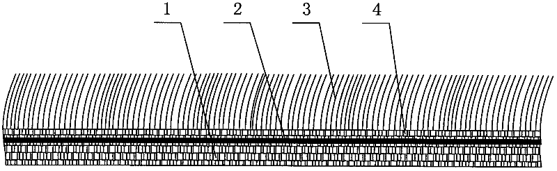 Composite fabric of wool fabric and velvet pile