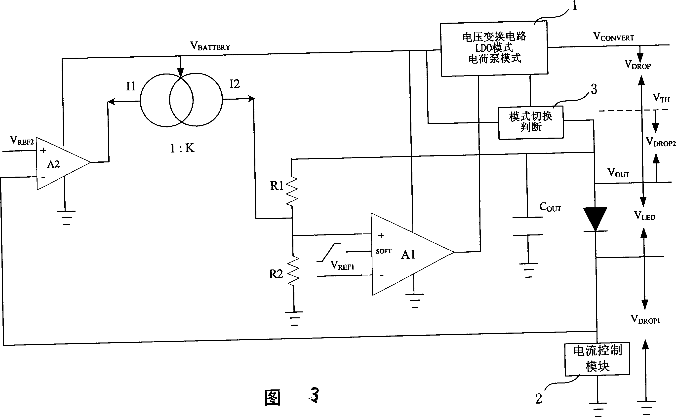 Parallel connection LED drive circuit with adaptive mode switching