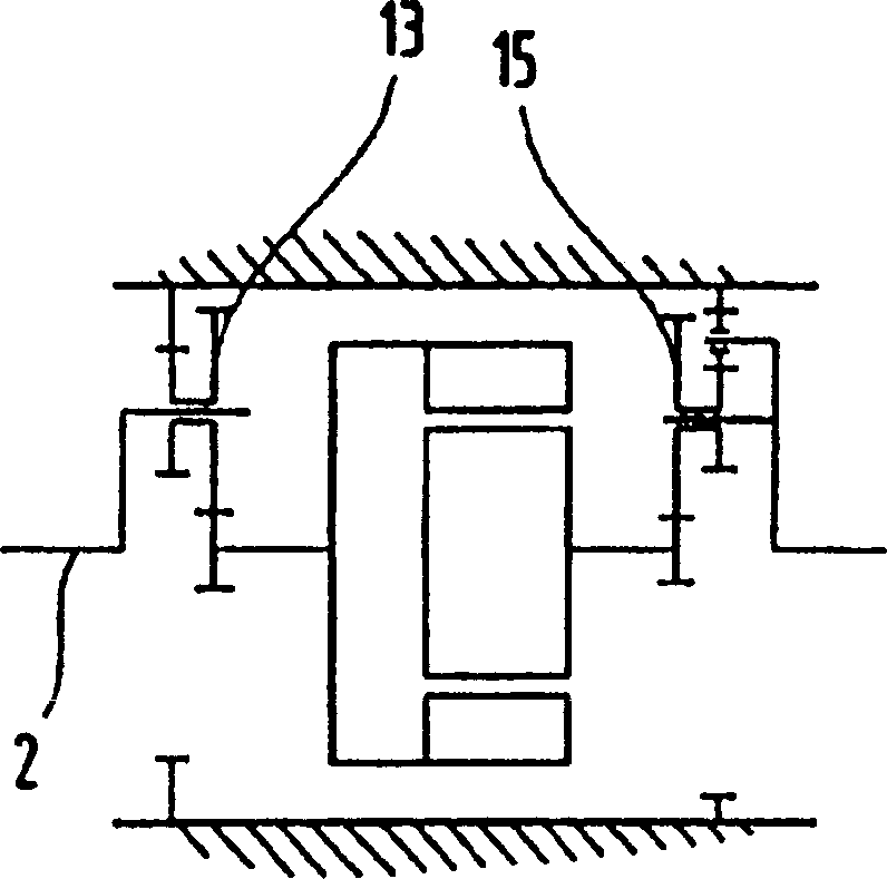 Electric transmission device for means of transportation