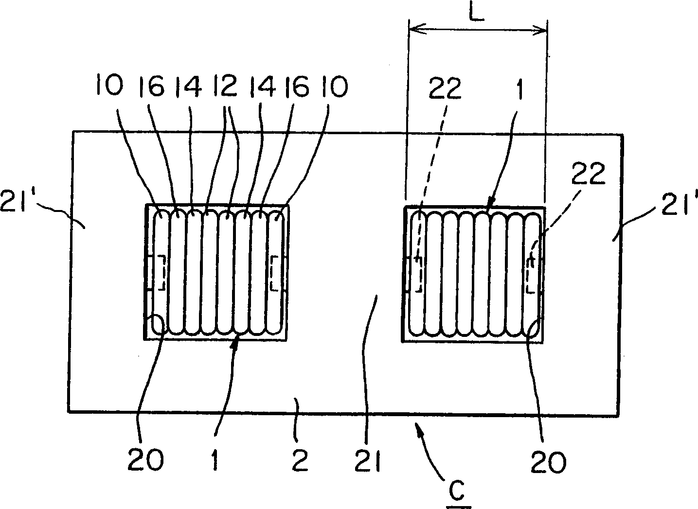 Coil spring contact type connector