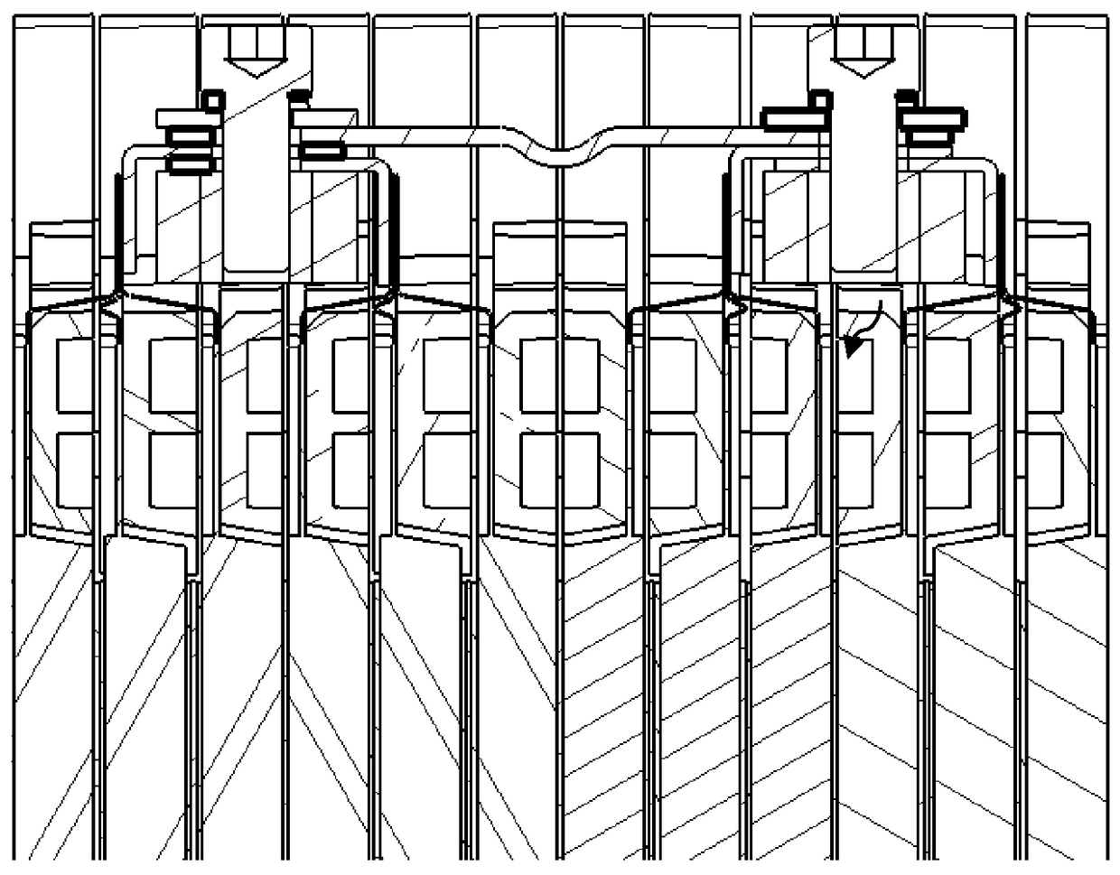 Soft pack lithium battery tab connection device