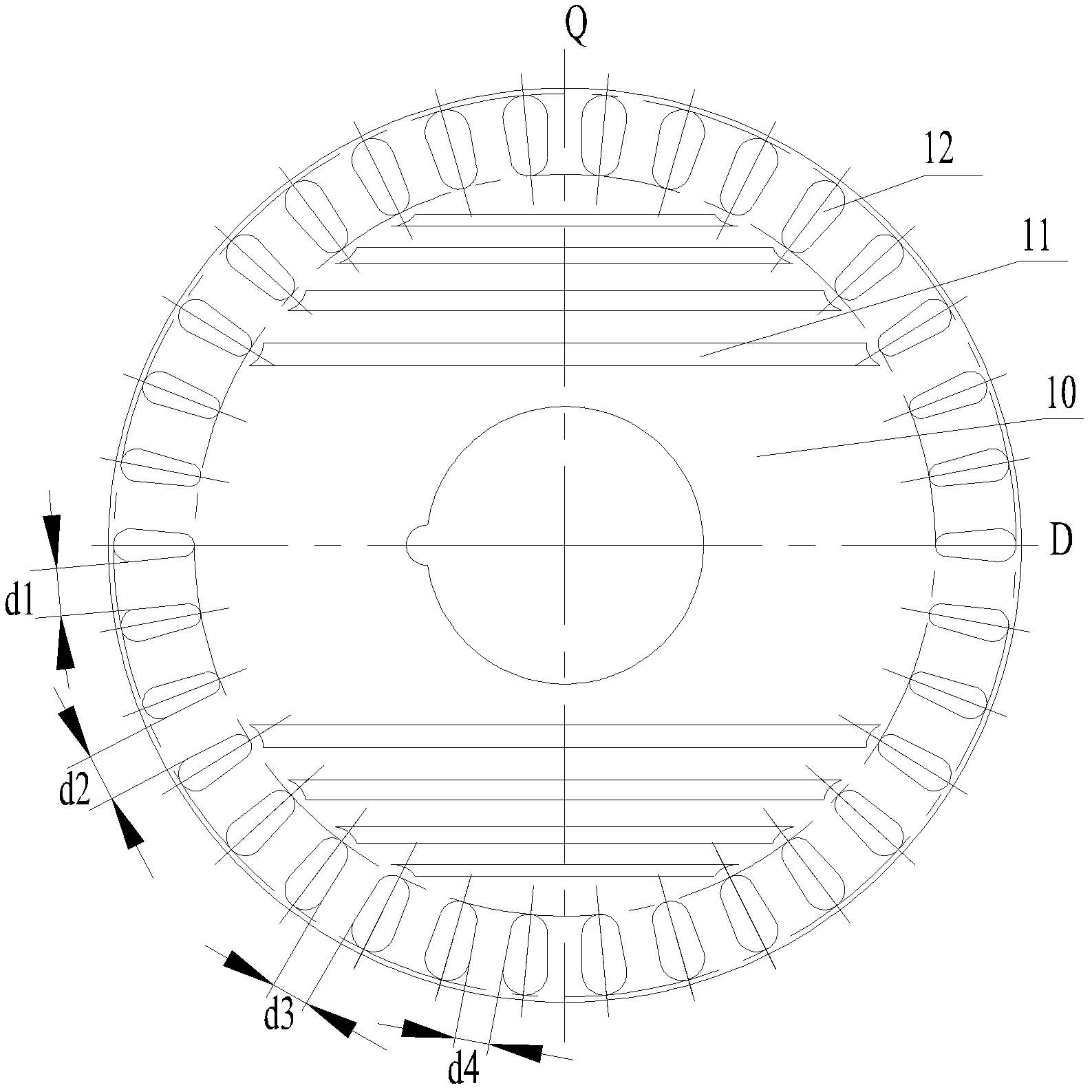 Self-starting synchronous reluctance motor and rotor thereof