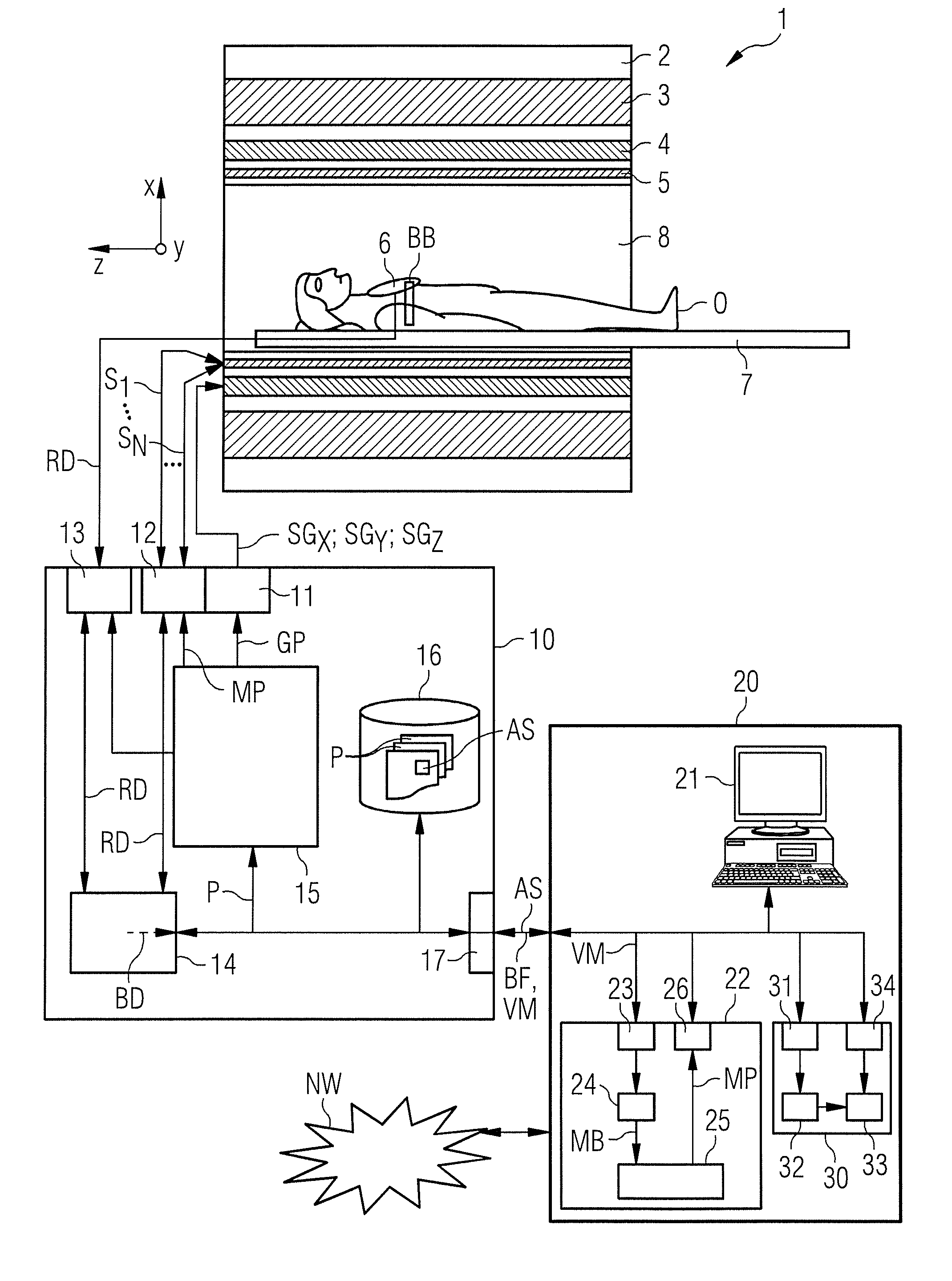 Method for determining a magnetic resonance control sequence, and magnetic resonance system operable according to the control sequence