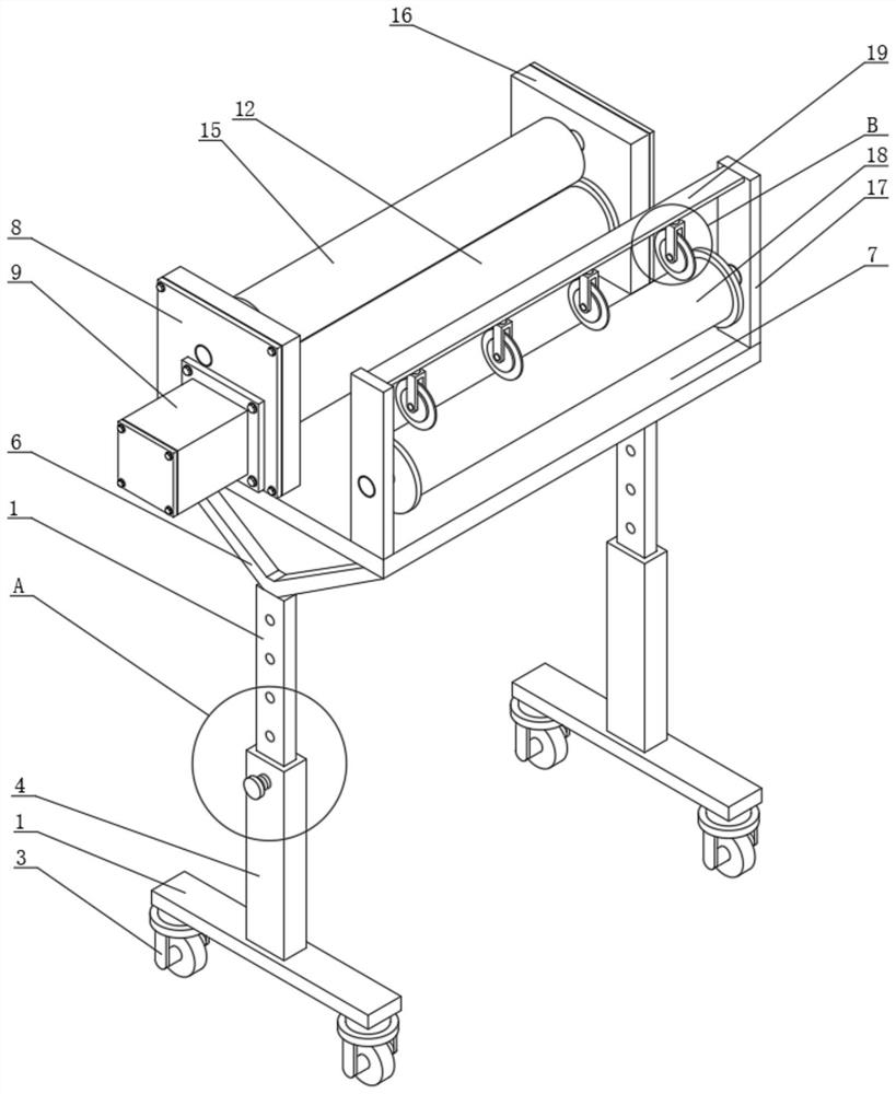 Anti-winding device for non-woven fabric production line