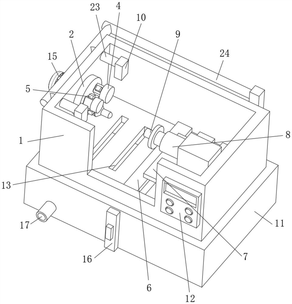 Grinding device for removing burrs of hardware parts
